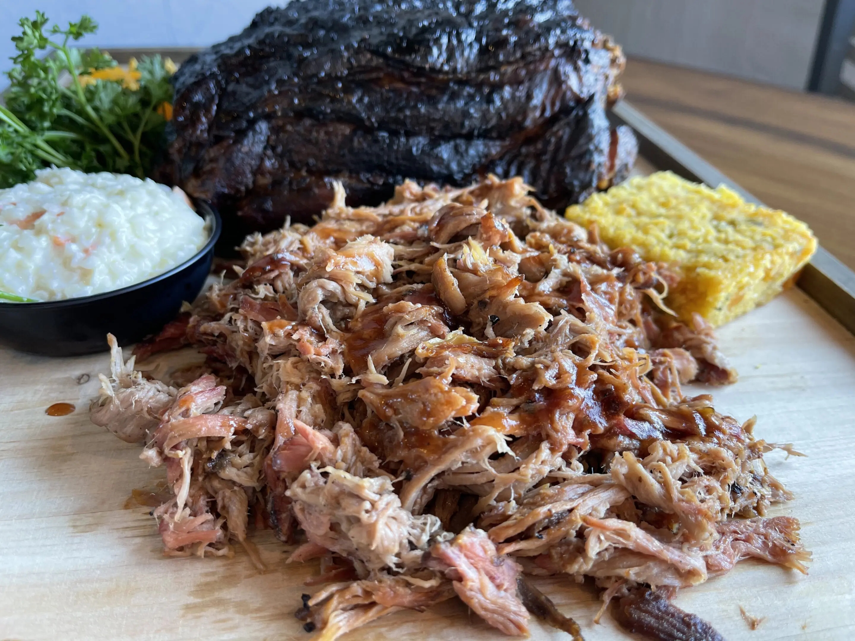 A close up of some meat on the table